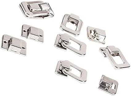 Juvielich Toggle Catch Lock, 1,57 x1.06 hash de prata decorativa retro para a trava do tronco do peito da mala, 5pcs