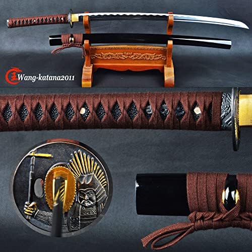 DD Sword Brown Katana 1095 Aço de alto carbono Japonês Samurai Sharp Sharp Sword NOVO