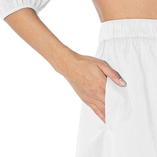 Flowy plissado maxi saias midi para mulheres de verão casual boho midi saia de cor sólida cor de cintura alta