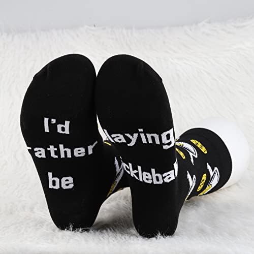 MBMSO 2 pares Eu prefiro jogar Pickleball Socks Pickleball Novelty Gifts Para Pickleball Lover Pickleball Pickball Gifts Gifts