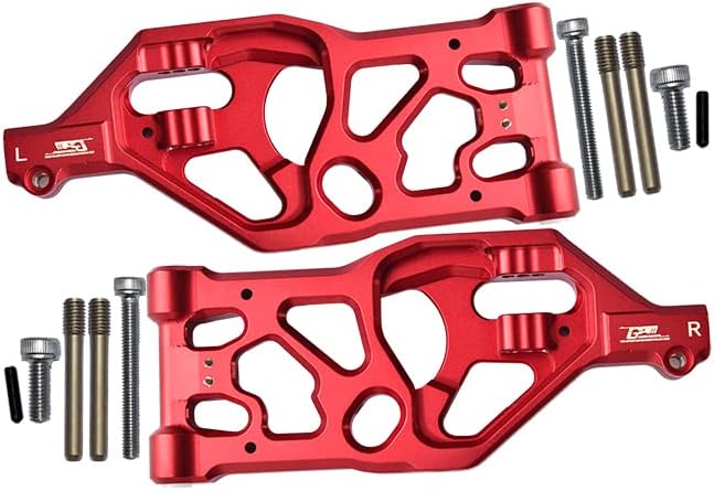 Braços mais baixos da frente de alumínio para Arrma 1: 5 Kraton 8s BLX / PACAST 8S BLX / KRATON EXB ROLLER - 2PC SET RED