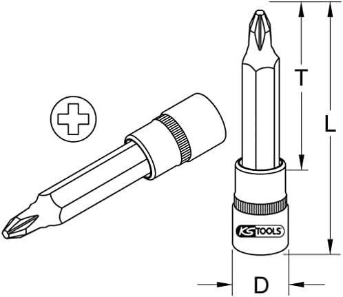 KS Tools 1/2 Cromeplus Bit Socket Long Ph4 1/2 Cromeplus Bit Socket Ph4 918.1756 [Importação paralela]