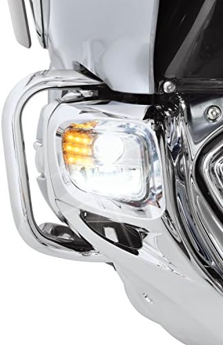 Mostre Chrome 52-915A Motorcycle Triduum LED Fog Light Kit com sinais de turno para Honda Goldwing GL1800 2001-10