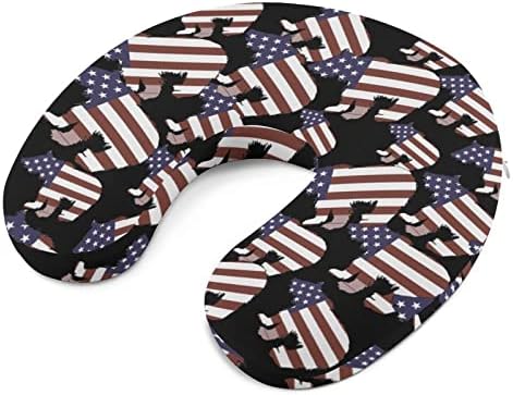 American Flag Bear Travel Neck travele