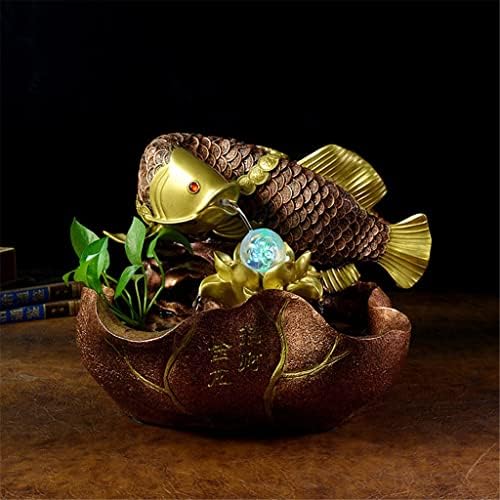 Czdyuf Lucky Arowana Feng Shui Ball Flowing Water Decoration Abrindo Presente Decoração de Caixa de Caixa de Caixa