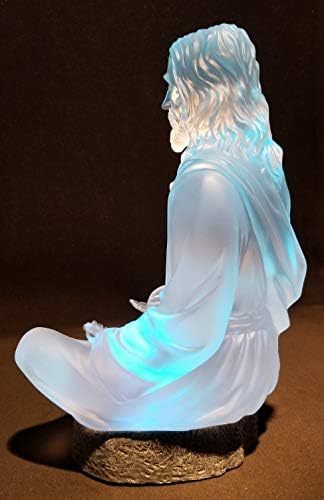 A Paz de Cristo - Jesus estátua 8 Vidro do mar e pele clara