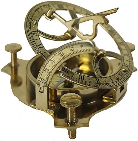 Zap Impex Sundial Compass-Brass Metal Compass Sundial