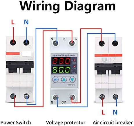 WALFRONT SVP? 916 100-130VAC Ajustável sobre e sob tensão Protetor de atraso Redefinir Protetor Ação de proteção de sobretensão
