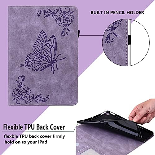 Case de borboleta DTeck para iPad Mini 6 - Caixa de flip leve e leve com [slots de vigília/cartão de sono automático] protetora