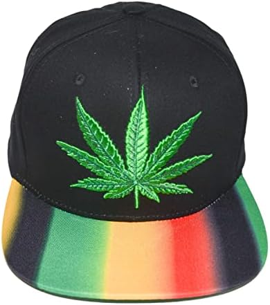 Chapéu de erva daninha Popfizzy, chapéus unissex de folhas de maconha, boné de maconha, bonés de beisebol de cannabis, chapéus de hip-hop, presentes de ervas daninhas para chapados
