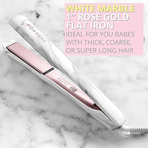 FOXYBAE MÁROL BRANCO GOLD ROSE PLOTO PLATO - TECNOLOGIA DE TOURMALINA CERAMICA - Alisadores de cabelo com íons negativos