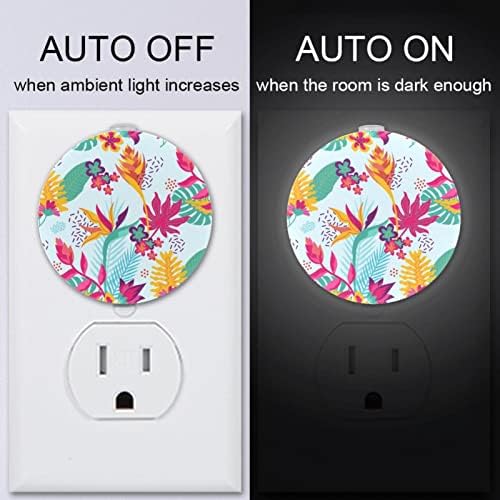 2 Pacote de plug-in Nightlight LED Night Light com sensor de entardecer ao amanhecer para o quarto de crianças, viveiro,