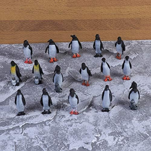 Brinquedos de animais do Ártico Animais Árticos Penguin Figuras Conjuntos: 16pcs estátua estátua estátua plástica miniatura