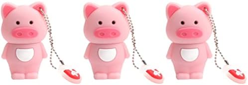 Mobestech USB Hub USB Hub USB Hub USB Hub 3pcs Pig Stick Stick Piggy Flash U Memory Drive PVC - Laptops