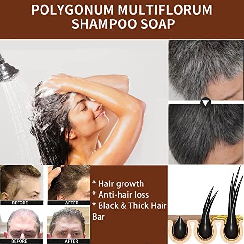 Barra de xampu de cabelo preto e grosso, ele shous shampoo, barra de xampu escurecendo o cabelo, shampoo para evitar a perda