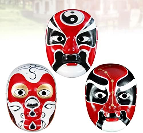 Homoyoyo 3pcs O ópera de pequina chinesa máscara máscara de ópera clássica máscara de decoração de parede máscara de figurino de