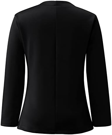 Terno de casaco sólido de Balakie feminino R Elegante de Manga Longa Business Casacos Cardigan Blush Jacket Women Women Drape