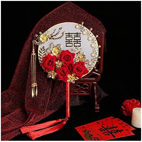 Fã de cosplay redonda chinesa fã antigo palácio clássico do fã requintado pássaros chineses palácios hand fãs favores de casamento