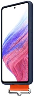 Samsung Galaxy A53 5G Tampa de silicone com alça, proteção de telefone protetora e ecológica com aderência à mão suave, acabamento fosco, versão dos EUA, Marinha