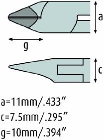 Alicates de corte lateral 4.3/4 '' - Schmitz 3407hs22 - Tippado de carbida de tungstênio - Cabeça oval com fino chanfro - ESD - Dissipative