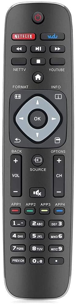 Controle remoto universal para a Philips TV, substituição para todos os Philips LCD LED 4K UHD Smart TVs Remote