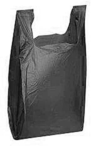 100 sacolas de mercadorias de compra de camisetas de plástico descartáveis ​​com alças