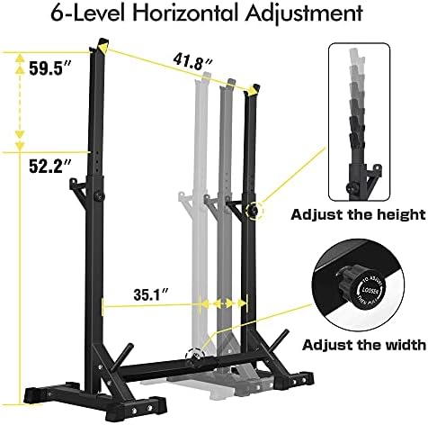 CANPA Rack de agachamento ajustável Stand multifuncional de levantamento de barbell rack de levantamento de peso de ginástica haltebell