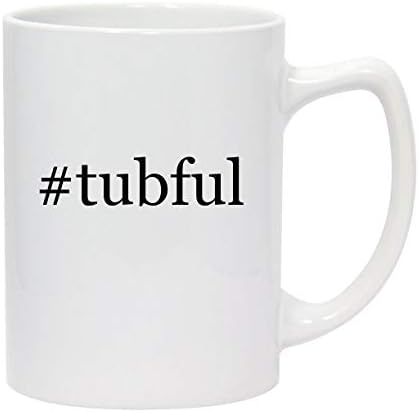 Molandra Products Tubful - 14oz Hashtag White Ceramic Statesman Coffee Caneca