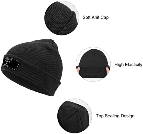 Chapéu de malha personalizado chapéu de gorro personalizado Adicione sua própria imagem text de texto chapéu de malha de