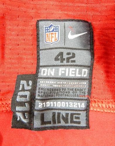 2012 SAN FRANCISCO 49ers Andy Lee #4 Jogo emitido Red Jersey 42 85 - Jerseys usados ​​na NFL não assinada