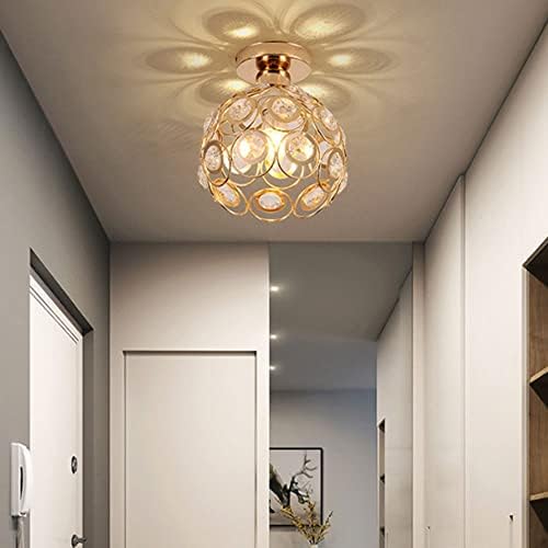 BGEDL Gold Gold semi descarga decoração de iluminação de luz, luzes pendentes criativas, lâmpadas de teto industrial para quarto da sala de estar de cabeceira de cabeceira de cabeceira de cama