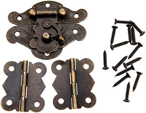 Yetha Antique Hasp Batches & Hinges Kit, 66*54mm de bronzeado de bronze de bronze de 54 mm