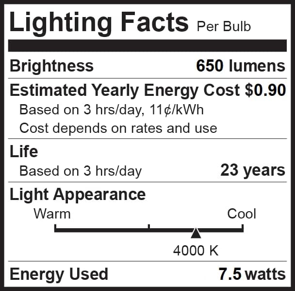 Bioluz LED 20 pacote 90 CRI BR30 LED BULBA DIMMÁVEL, SUBSTITUIÇÃO DE 65W 7,5W = 65W 650 lúmen, 4000k Luz de inundação interna/externa de 4000k Luz de inundação Ul listada 20 Iluminação de alta eficácia