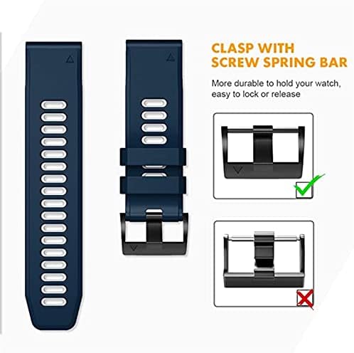 Nanwn 26 22mm Oficial de parágrafos Strava a faixa de relógio de silicone para Garmin Fenix ​​6x 6 6s Pro 5x 5s mais hr Strap de pulso de liberação rápida