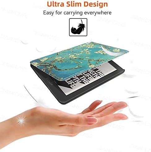 Para novo Kindle Paperwhite 2021 11th Gen E-Reader PU Couro de couro para Kindle Paperwhite 6.8 polegadas à prova d'água e à prova de poeira, Huangjinmaitian