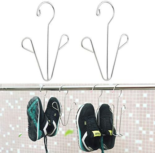 Rack de sapatos Doitool, 8pcs Sapatos de aço inoxidável de aço doméstico Organizador da pratele