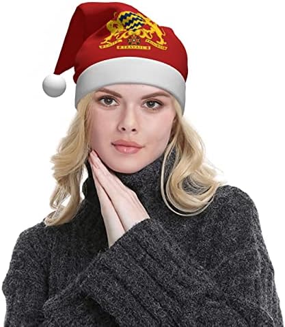 Zaltas emblema do chapé chad chapéu de natal para adultos e confortáveis ​​chapéus de Papai Noel para materiais de festas de férias de ano novo no Natal