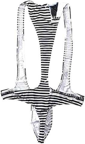 XXBR Mens Wrestling Leotard Sexy Suspender Bodysuit Funny Print Jockstrap Leartsuits de uma peças