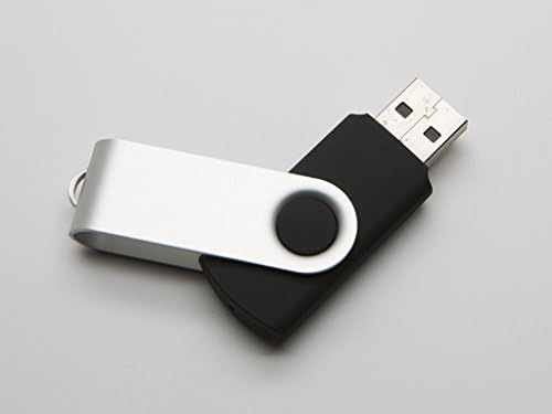 20 4 GB Flash Drive - Pacote a granel - design giratório USB 2.0 em preto