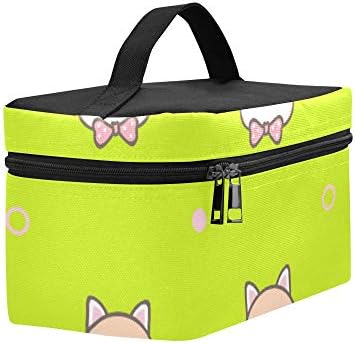 Padrão sem costura de cartoon fofo Shiba Inu Face on Pattern lancheira Bolsa de lanchone