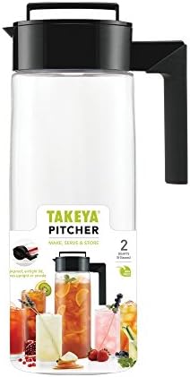 Takeya patenteado e hermético arremessador feito nos EUA, BPA grátis, 2 qt, preto