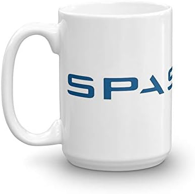 SpaceX. Presente de canecas brilhante de 15 oz de cerâmica para amante de café CUSTURA DE CAUSO DE CAUSO, xícara de