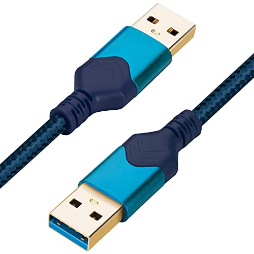 USB 3.0 Cabo masculino para masculino, USB A para USB Um cabo de dados de alta velocidade compatível com unidade de disco rígido/refrigerador