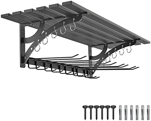 Dolibest Pesquisa para montagem de parede pesada prateleira de garagem com armazenamento de ferramentas elétricas, 16 ''x 38' 'Metal