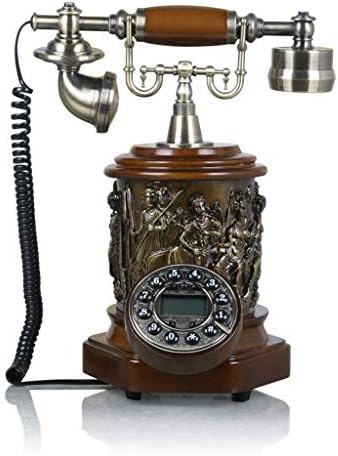 XJJZS Retro Vintage Telephones Classic Desk Phone Liquidline com Time Real e Id ID de chamadas Display para decoração da sala