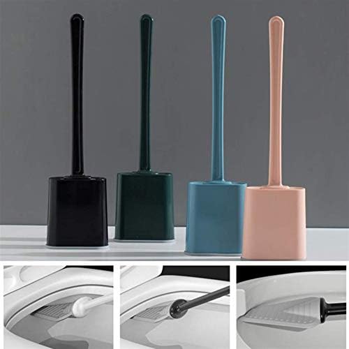 Escovas de vaso sanitário zyledw, escova de vaso sanitário nova escova de silicone de limpeza profunda com alça de plástico