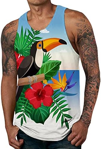 Camisas de treino masculinas de verão masculino Moda primavera verão Casual sem mangas o pescoço tanques tanques de tampas de tampas de vaca estampa de vaca