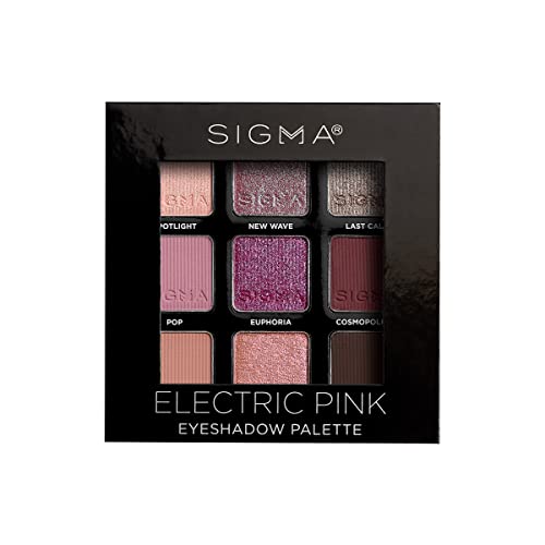 Paleta de sombra rosa elétrica de beleza sigma
