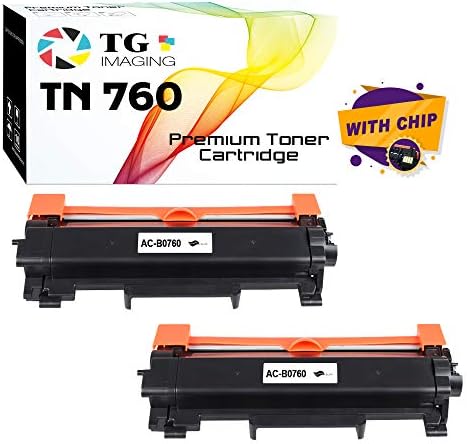Substituição de cartucho de toner TN-760 com 2 pacote de imagem TG Substituição de cartucho para irmão TN760 Alto rendimento