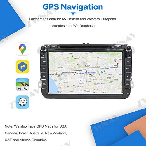 ZWNAV 8 polegadas Wince 6.0 Sistema de carro estéreo DVD Player GPS Can Can-Bus Mirrorlink Bluetooth OBD2 Tela de toque